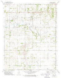 Plevna Kansas Historical topographic map, 1:24000 scale, 7.5 X 7.5 Minute, Year 1971