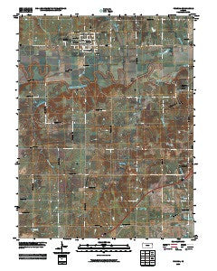 Pomona Kansas Historical topographic map, 1:24000 scale, 7.5 X 7.5 Minute, Year 2009