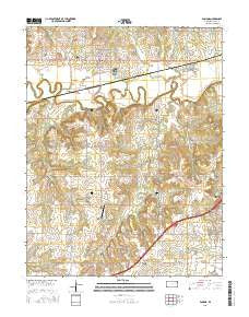 Pomona Kansas Current topographic map, 1:24000 scale, 7.5 X 7.5 Minute, Year 2015