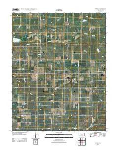Pontiac Kansas Historical topographic map, 1:24000 scale, 7.5 X 7.5 Minute, Year 2012
