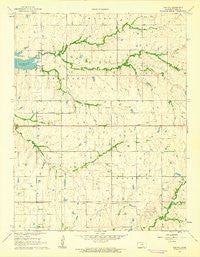 Pontiac Kansas Historical topographic map, 1:24000 scale, 7.5 X 7.5 Minute, Year 1961