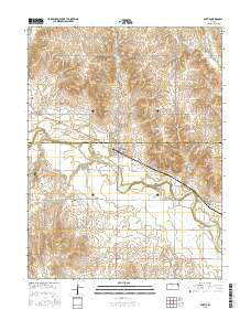 Portis Kansas Current topographic map, 1:24000 scale, 7.5 X 7.5 Minute, Year 2015