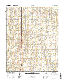 Portland Kansas Current topographic map, 1:24000 scale, 7.5 X 7.5 Minute, Year 2015