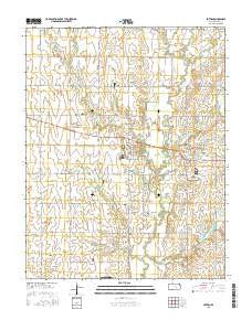 Potwin Kansas Current topographic map, 1:24000 scale, 7.5 X 7.5 Minute, Year 2015