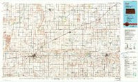 Pratt Kansas Historical topographic map, 1:100000 scale, 30 X 60 Minute, Year 1985