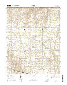Pratt SW Kansas Current topographic map, 1:24000 scale, 7.5 X 7.5 Minute, Year 2015