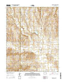 Proffitt Lake Kansas Current topographic map, 1:24000 scale, 7.5 X 7.5 Minute, Year 2016