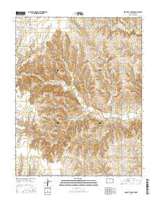 Proffitt Lake NW Kansas Current topographic map, 1:24000 scale, 7.5 X 7.5 Minute, Year 2016
