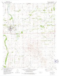 Protection Kansas Historical topographic map, 1:24000 scale, 7.5 X 7.5 Minute, Year 1980