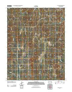 Pump Creek Kansas Historical topographic map, 1:24000 scale, 7.5 X 7.5 Minute, Year 2012