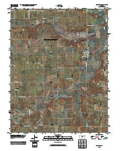 Quenemo Kansas Historical topographic map, 1:24000 scale, 7.5 X 7.5 Minute, Year 2009