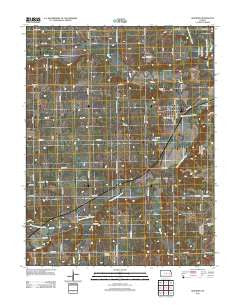 Quenemo Kansas Historical topographic map, 1:24000 scale, 7.5 X 7.5 Minute, Year 2012