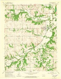 Quenemo Kansas Historical topographic map, 1:24000 scale, 7.5 X 7.5 Minute, Year 1965
