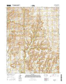 Quincy Kansas Current topographic map, 1:24000 scale, 7.5 X 7.5 Minute, Year 2015