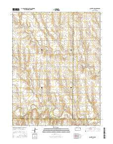 Quinter NW Kansas Current topographic map, 1:24000 scale, 7.5 X 7.5 Minute, Year 2015