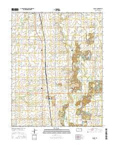 Radley Kansas Current topographic map, 1:24000 scale, 7.5 X 7.5 Minute, Year 2015