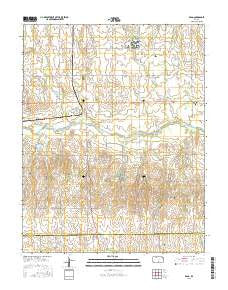 Rago Kansas Current topographic map, 1:24000 scale, 7.5 X 7.5 Minute, Year 2016