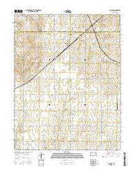 Ramona Kansas Current topographic map, 1:24000 scale, 7.5 X 7.5 Minute, Year 2015