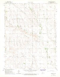 Ransom SE Kansas Historical topographic map, 1:24000 scale, 7.5 X 7.5 Minute, Year 1966