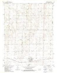 Ransom Kansas Historical topographic map, 1:24000 scale, 7.5 X 7.5 Minute, Year 1980