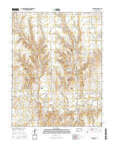 Ravanna Kansas Current topographic map, 1:24000 scale, 7.5 X 7.5 Minute, Year 2015