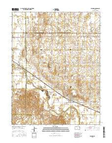 Raymond Kansas Current topographic map, 1:24000 scale, 7.5 X 7.5 Minute, Year 2015