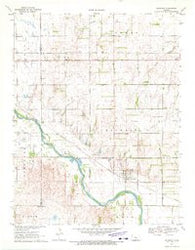 Raymond Kansas Historical topographic map, 1:24000 scale, 7.5 X 7.5 Minute, Year 1970