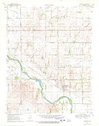 Raymond Kansas Historical topographic map, 1:24000 scale, 7.5 X 7.5 Minute, Year 1970