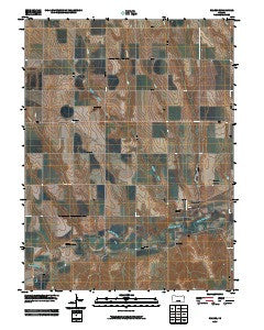 Reager Kansas Historical topographic map, 1:24000 scale, 7.5 X 7.5 Minute, Year 2009