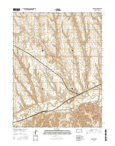 Reager Kansas Current topographic map, 1:24000 scale, 7.5 X 7.5 Minute, Year 2015