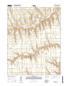 Rexford NE Kansas Current topographic map, 1:24000 scale, 7.5 X 7.5 Minute, Year 2015