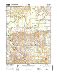 Rice Kansas Current topographic map, 1:24000 scale, 7.5 X 7.5 Minute, Year 2015