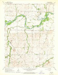 Rice Kansas Historical topographic map, 1:24000 scale, 7.5 X 7.5 Minute, Year 1965