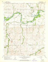 Rice Kansas Historical topographic map, 1:24000 scale, 7.5 X 7.5 Minute, Year 1965