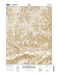 Richland Kansas Current topographic map, 1:24000 scale, 7.5 X 7.5 Minute, Year 2015