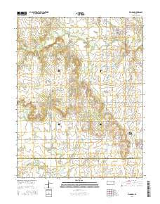 Richmond Kansas Current topographic map, 1:24000 scale, 7.5 X 7.5 Minute, Year 2016