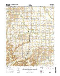 Rose Kansas Current topographic map, 1:24000 scale, 7.5 X 7.5 Minute, Year 2015