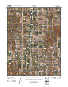 Roxbury Kansas Historical topographic map, 1:24000 scale, 7.5 X 7.5 Minute, Year 2012