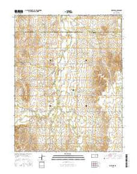 Roxbury Kansas Current topographic map, 1:24000 scale, 7.5 X 7.5 Minute, Year 2015