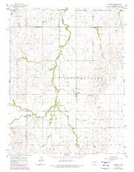 Roxbury Kansas Historical topographic map, 1:24000 scale, 7.5 X 7.5 Minute, Year 1964