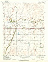 Rozel Kansas Historical topographic map, 1:24000 scale, 7.5 X 7.5 Minute, Year 1970