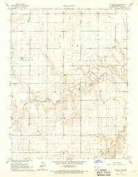 Ruleton NE Kansas Historical topographic map, 1:24000 scale, 7.5 X 7.5 Minute, Year 1966