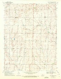 Rush Center SE Kansas Historical topographic map, 1:24000 scale, 7.5 X 7.5 Minute, Year 1970