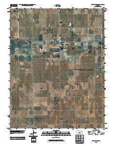 Rush Center Kansas Historical topographic map, 1:24000 scale, 7.5 X 7.5 Minute, Year 2009