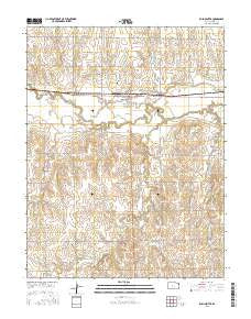 Rush Center Kansas Current topographic map, 1:24000 scale, 7.5 X 7.5 Minute, Year 2015