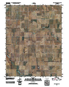 Rush Center SE Kansas Historical topographic map, 1:24000 scale, 7.5 X 7.5 Minute, Year 2009