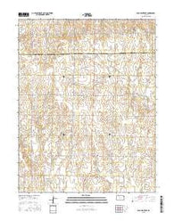 Rush Center SE Kansas Current topographic map, 1:24000 scale, 7.5 X 7.5 Minute, Year 2015