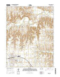 Russell Kansas Current topographic map, 1:24000 scale, 7.5 X 7.5 Minute, Year 2015