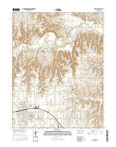 Russell Kansas Current topographic map, 1:24000 scale, 7.5 X 7.5 Minute, Year 2015