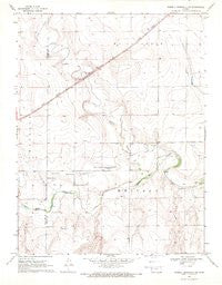 Russell Springs 2 NW Kansas Historical topographic map, 1:24000 scale, 7.5 X 7.5 Minute, Year 1969